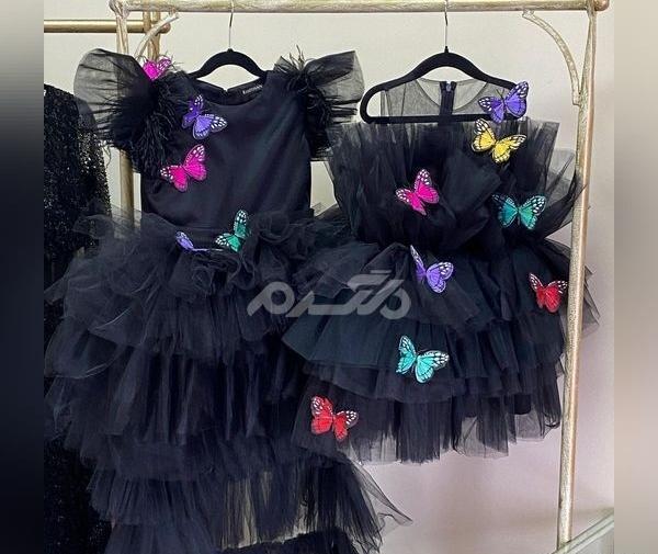 عکس لباس مجلسی پرنسسی کوتاه