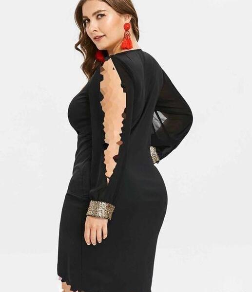 عکس لباس مجلسی استین سه ربع کوتاه