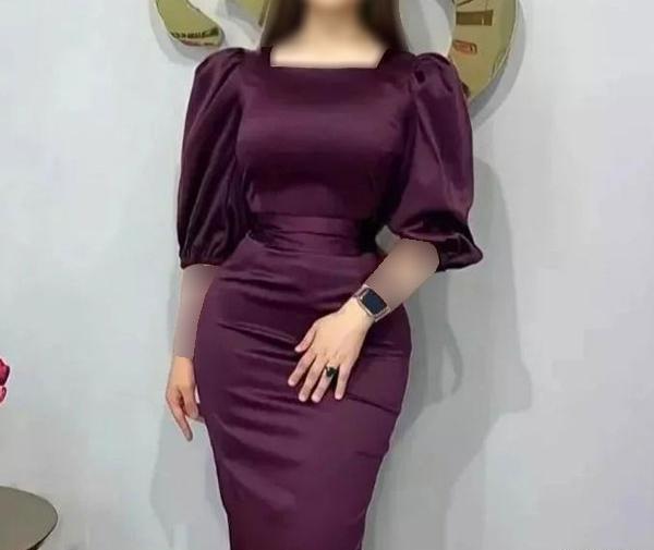 عکس مدل لباس مجلسی کوتاه با استین پفی