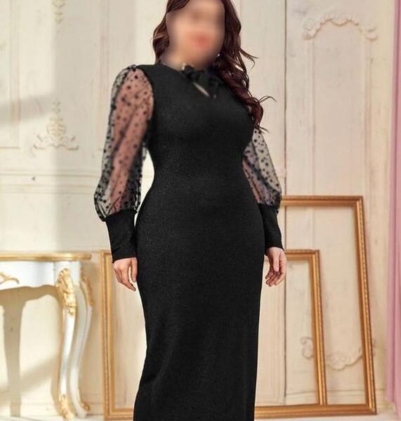 عکس مدل لباس مجلسی کوتاه با استین پفی