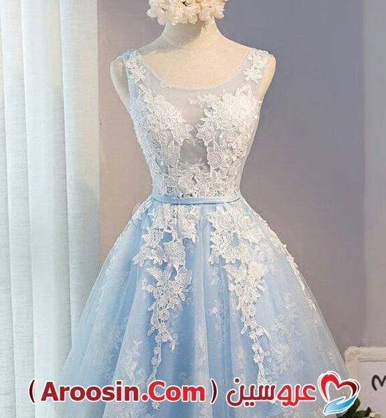 عکس لباس مجلسی کوتاه دخترانه ابی