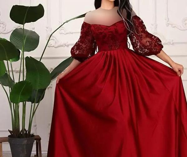 عکس لباس مجلسی کوتاه عروسکی بنفش