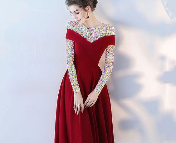 عکس مدل لباس مجلسی زنانه قرمز