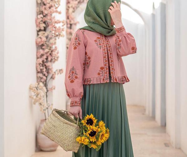 عکس لباس مجلسی زنانه کت و دامن بلند