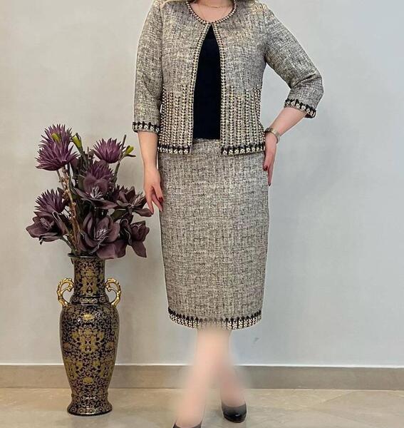عکس جدیدترین مدل لباس مجلسی زنانه کت و دامن