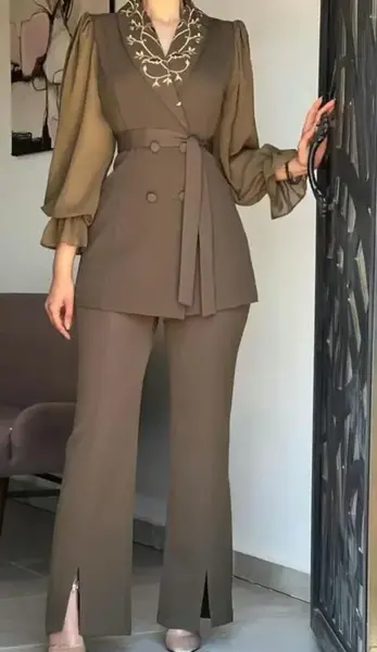 عکس مدل لباس مجلسی زنانه کت و شلوار