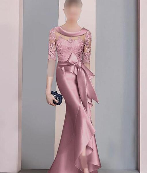عکس لباس مجلسی زنانه گیپور و ساتن