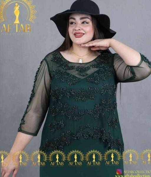 عکس لباس مجلسی گیپور زنانه سایز بزرگ