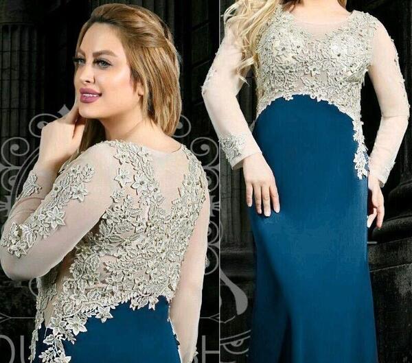 عکس لباس مجلسی گیپور زنانه سایز بزرگ
