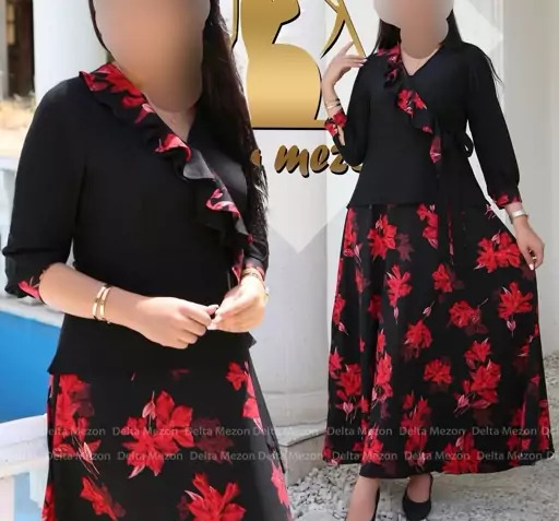 عکس مدل لباس مجلسی زنانه گلدار