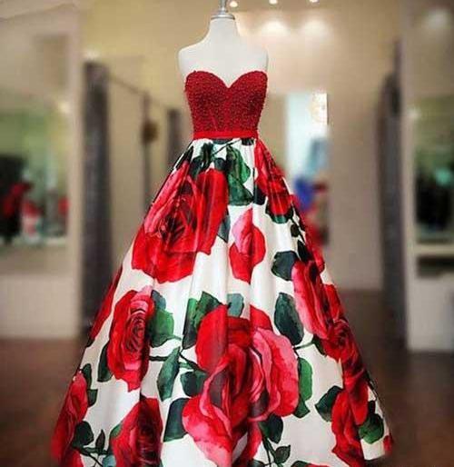 عکس مدل لباس مجلسی زنانه گلدار