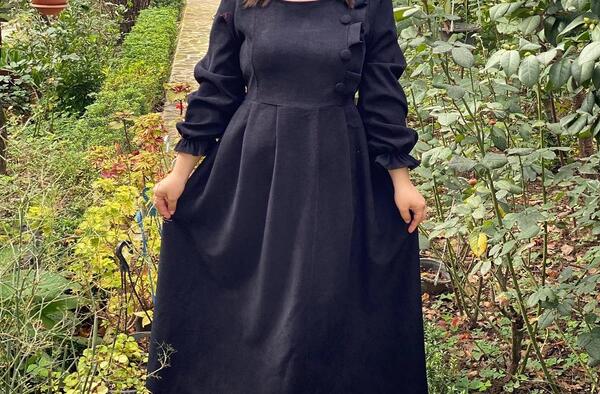 عکس لباس مجلسی زنانه مخمل گلدار