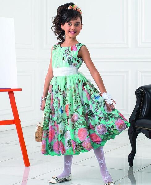 عکس لباس مجلسی زنانه با پارچه گلدار