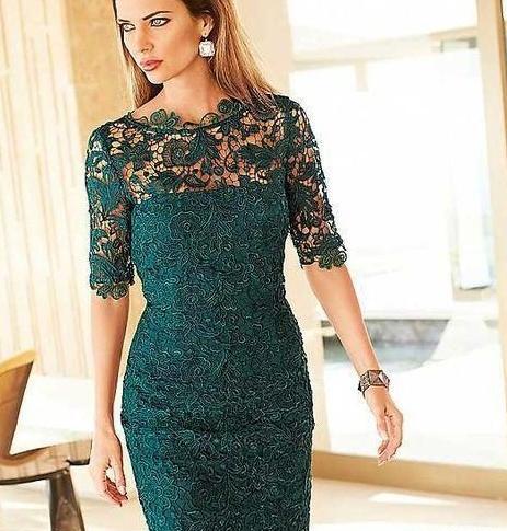 عکس خرید لباس مجلسی گیپور زنانه کوتاه