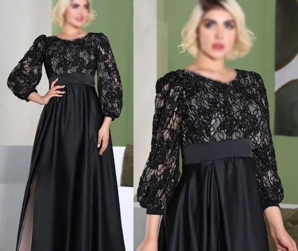 عکس لباس مجلسی زنانه مشکی بلند
