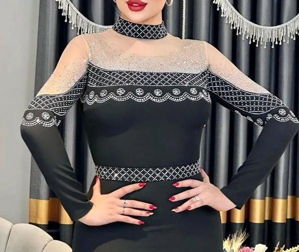 عکس لباس مجلسی زنانه مشکی برای عروسی