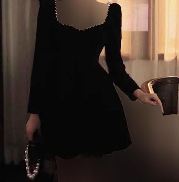 عکس لباس مجلسی زنانه مشکی کوتاه