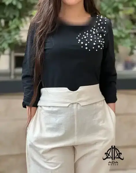 عکس لباس مجلسی زنانه مشکی کار شده