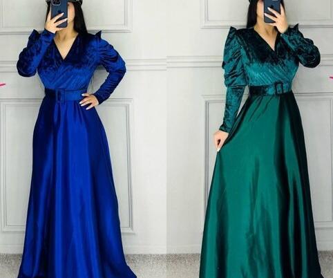 عکس مدل لباس مجلسی زنانه جدید مخمل
