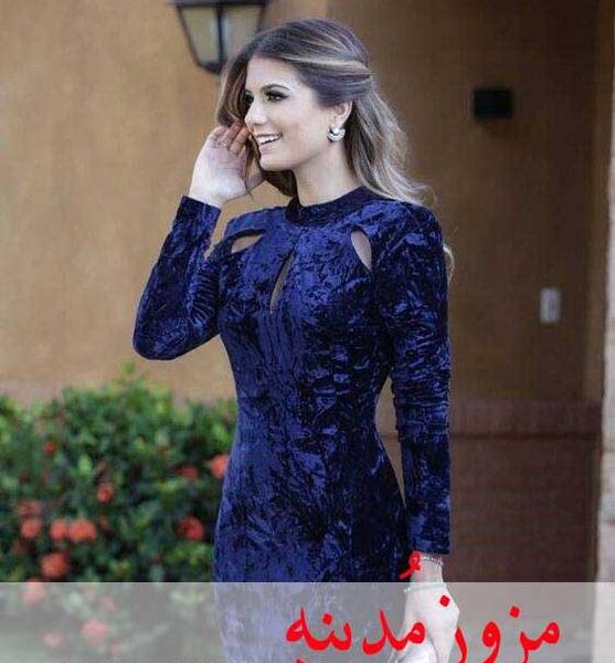 عکس لباس مجلسی زنانه مخملی