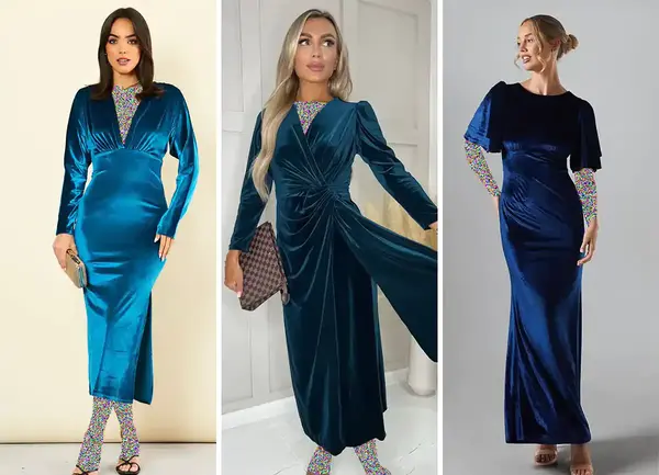 عکس لباس مجلسی زنانه مخمل شیک