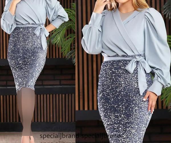 عکس لباس مجلسی زنانه مخمل پولکی
