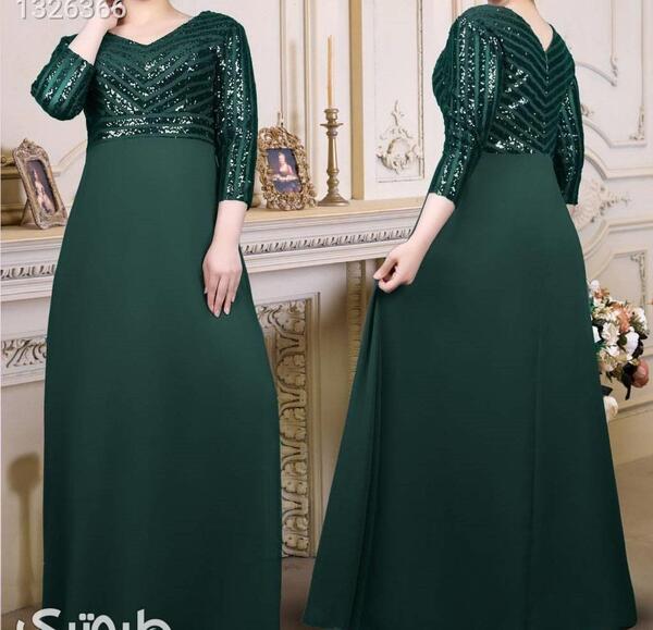 عکس لباس مجلسی زنانه مخمل پولکی