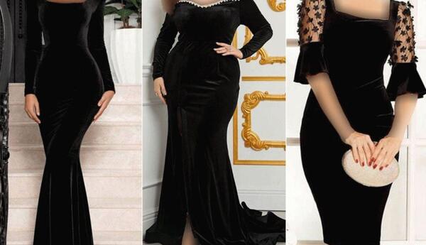 عکس لباس مجلسی زنانه مخمل برای عروسی