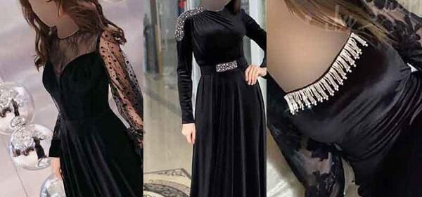 عکس لباس مجلسی زنانه مخملی جدید