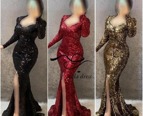 عکس مدل لباس مجلسی زنانه مخمل بلند