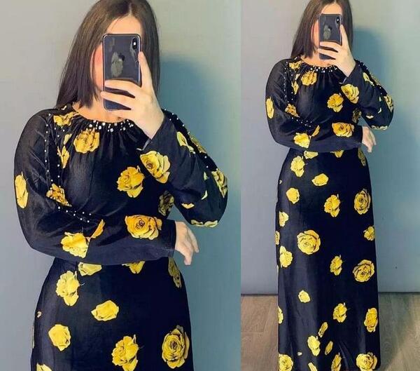 عکس لباس مجلسی زنانه بلند با پارچه مخمل