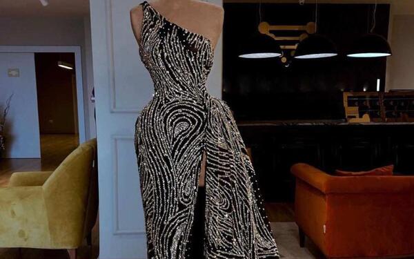 عکس مدل لباس مجلسی زنانه نگین دار
