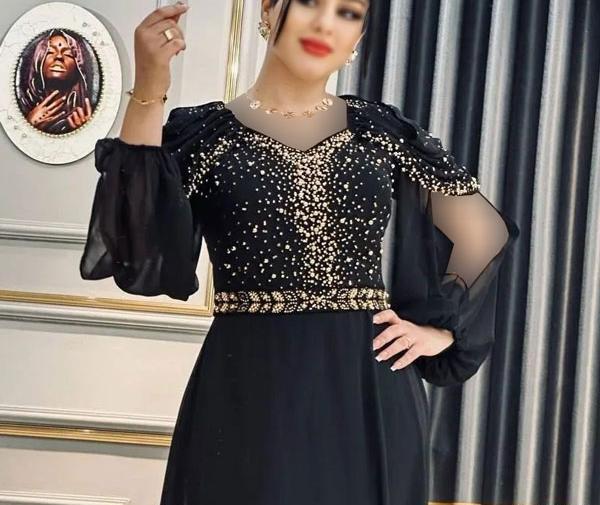 عکس مدل لباس مجلسی زنانه نگین دار