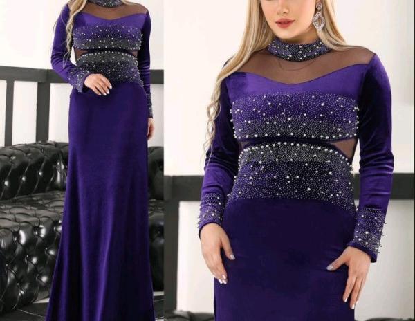 عکس مدل لباس مجلسی زنانه نگین دار
