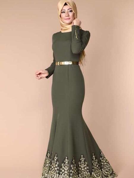 عکس مدل لباس مجلسی بلند پوشیده و شیک