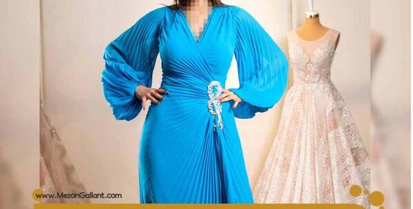 عکس خرید لباس مجلسی بلند پوشیده سایز بزرگ