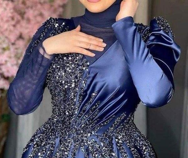 عکس مدل لباس مجلسی بلند پوشیده دخترانه اینستاگرام