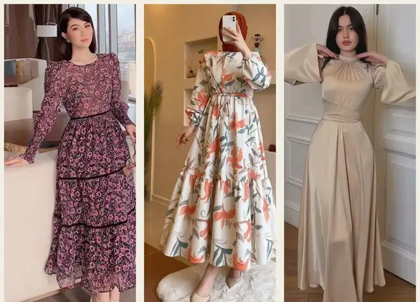 عکس مدل لباس مجلسی زنانه نخی