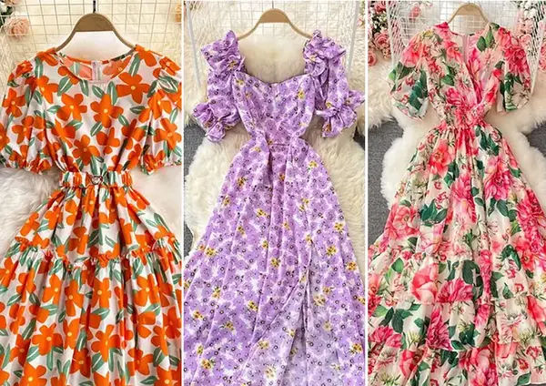 عکس مدل لباس مجلسی زنانه با پارچه نخی
