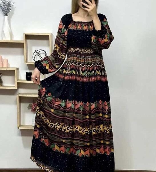 عکس مدل لباس مجلسی ساده و شیک زنانه نخی