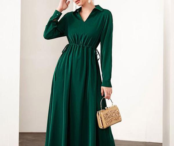 عکس مدل لباس مجلسی ساده و شیک زنانه نخی