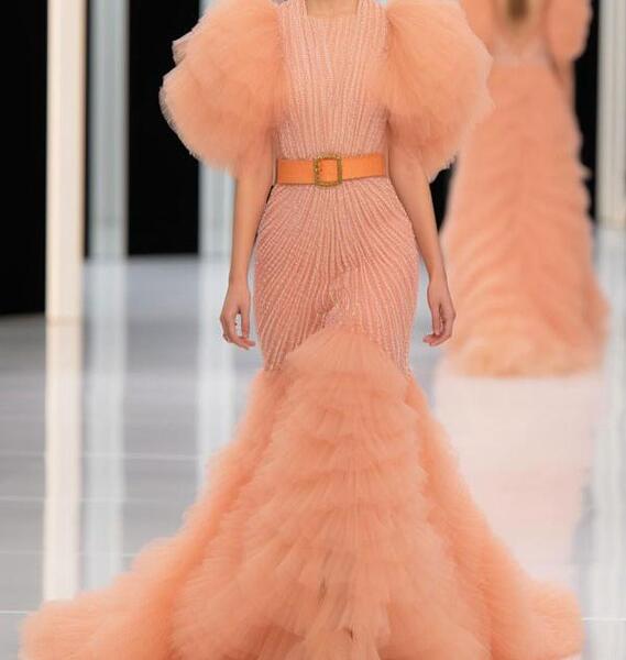 عکس مدل لباس مجلسی زنانه نارنجی