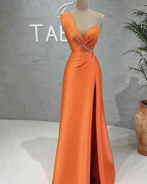 عکس لباس مجلسی زنانه رنگ نارنجی