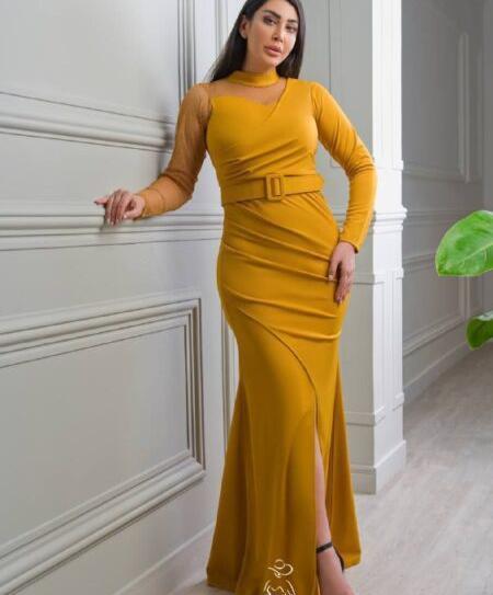 عکس لباس مجلسی زنانه رنگ نارنجی