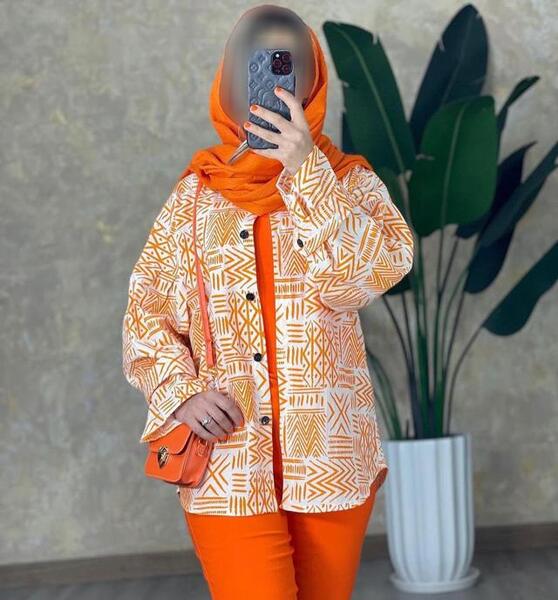 عکس لباس مجلسی زنانه رنگ نارنجی