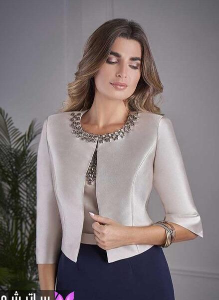 عکس مدل لباس مجلسی زنانه کت و سارافون