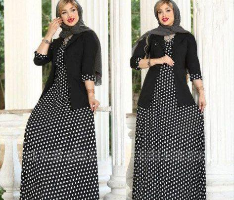 عکس مدل لباس مجلسی زنانه کت و سارافون