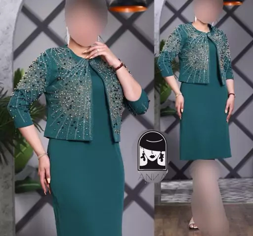 عکس مدل لباس مجلسی زنانه کت و سارافون