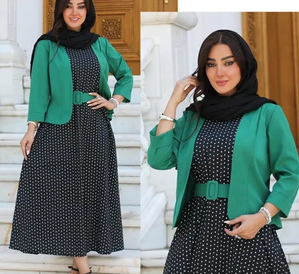 عکس مدل لباس مجلسی زنانه کت و سارافون