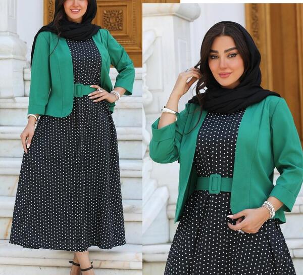 عکس لباس مجلسی زنانه کت و سارافون